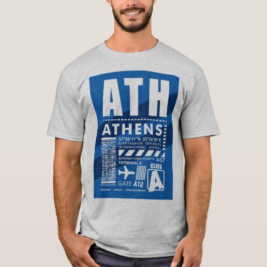 ATH Athene luchthaven T-shirt (Voorkant)