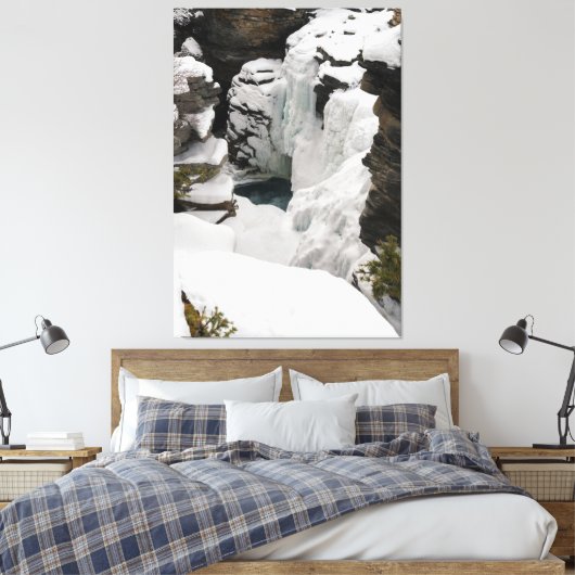 Athabasca-Herfsten, bevroren Canvas Afdruk (Insitu (Slaapkamer))