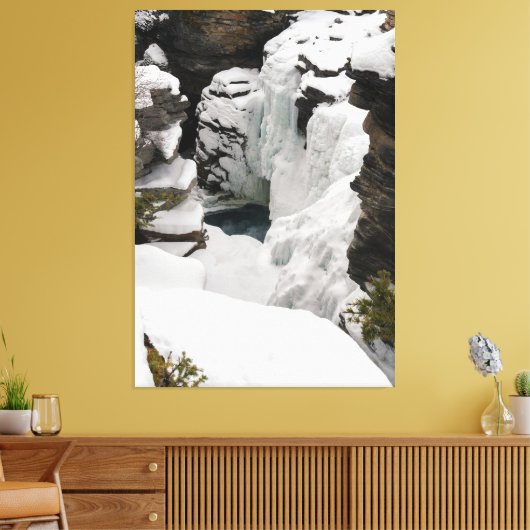 Athabasca-Herfsten, bevroren Canvas Afdruk (Insitu (Woonkamer))