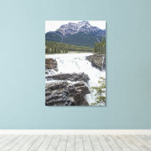 Athabasca Herfsten Jasper, Alberta Canada Photo Canvas Afdruk (Insitu (Houten vloer))