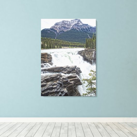Athabasca Herfsten Jasper, Alberta Canada Photo Canvas Afdruk (Insitu (Houten vloer))