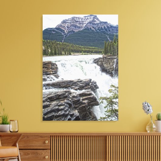Athabasca Herfsten Jasper, Alberta Canada Photo Canvas Afdruk (Insitu (Woonkamer))