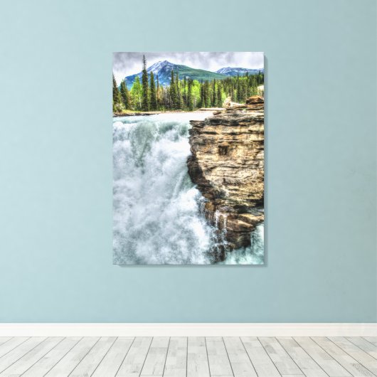 Athabasca Herfsten Jasper, Alberta Canada Photo Canvas Afdruk (Insitu (Houten vloer))