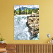 Athabasca Herfsten Jasper, Alberta Canada Photo Canvas Afdruk (Insitu (Woonkamer))