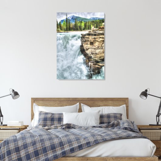 Athabasca Herfsten Jasper, Alberta Canada Photo Canvas Afdruk (Insitu (Slaapkamer))