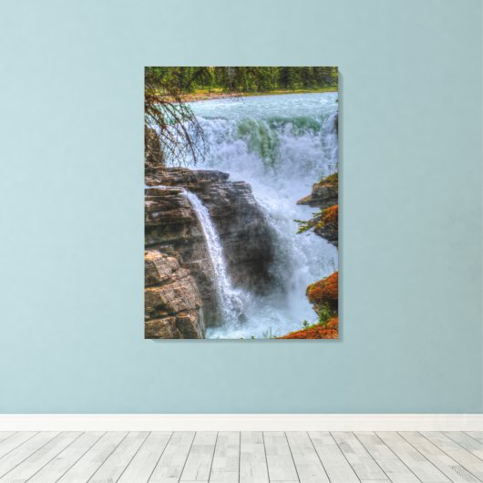 Athabasca Herfsten Jasper, Alberta Canada Photo Canvas Afdruk (Insitu (Houten vloer))