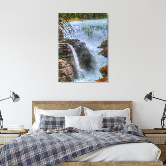 Athabasca Herfsten Jasper, Alberta Canada Photo Canvas Afdruk (Insitu (Slaapkamer))
