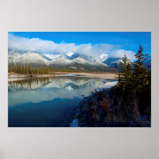 Athabasca-rivier, Jasper National Park, Alberta Poster (Voorkant)