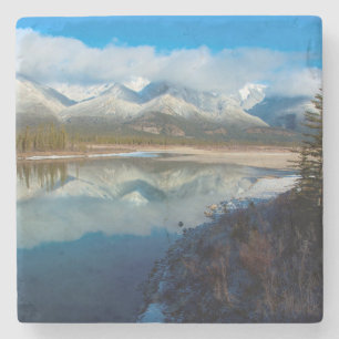 Athabasca-rivier, Jasper National Park, Alberta Stenen Onderzetter