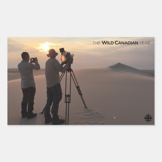 Athabasca Sand Dunes Rechthoekige Sticker (Voorkant)