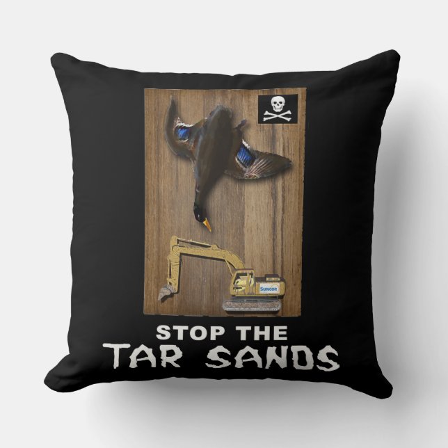 Athabasca Tar Sands Duck Mount Kussen (Voorkant)
