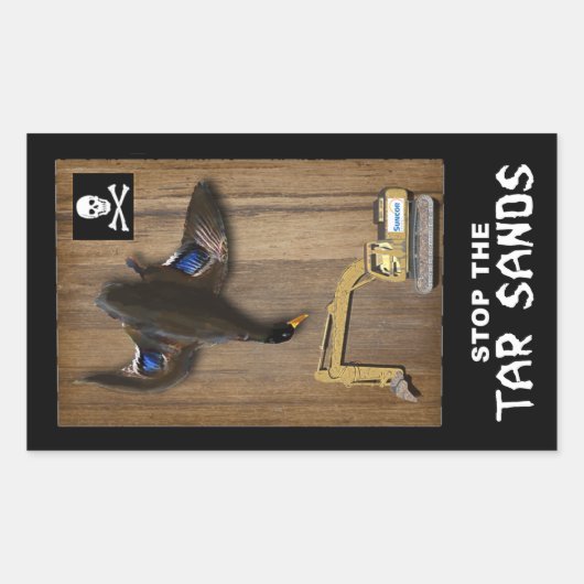 Athabasca Tar Sands Duck Mount Rechthoekige Sticker (Voorkant)