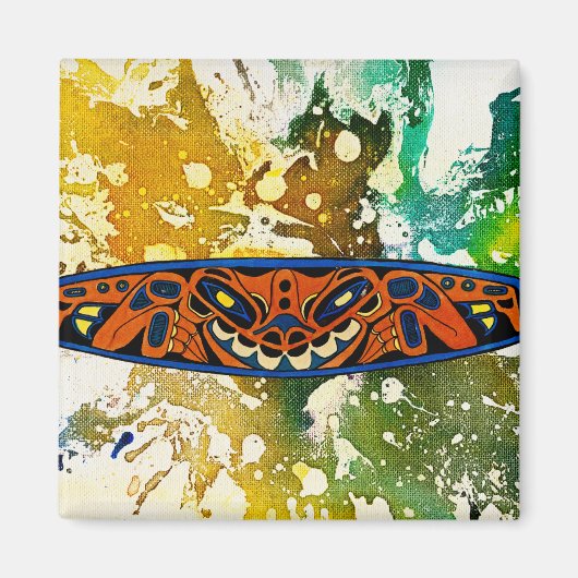 Athabascan Totem van Michael Moffa Magneet (Voorkant)