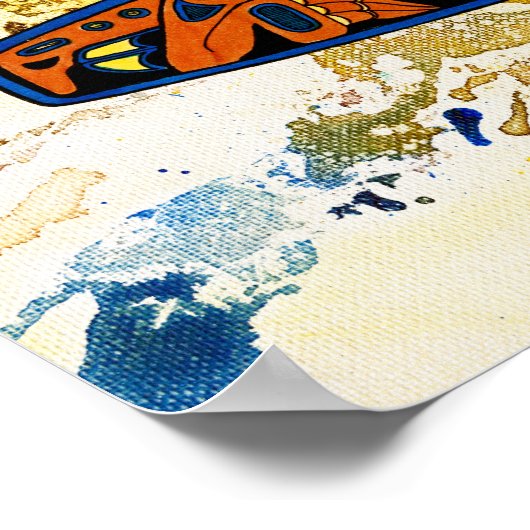 Athabascan Totem van Michael Moffa Poster (Hoek)