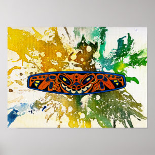 Athabascan Totem van Michael Moffa Poster