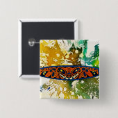 Athabascan Totem van Michael Moffa Vierkante Button 5,1 Cm (Voorkant /achterkant)