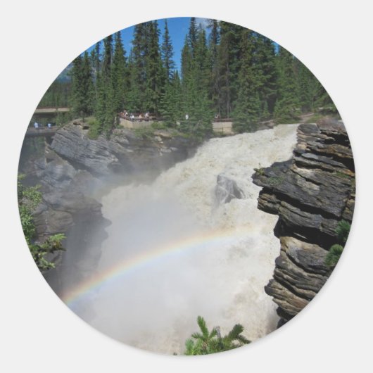 Athabaska-Herfsten in de Rockies Ronde Sticker (Voorkant)