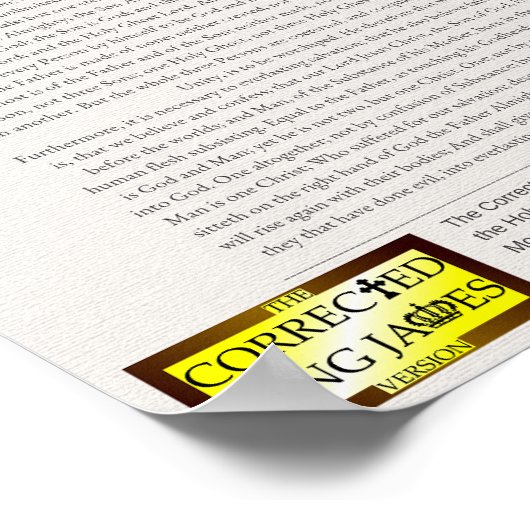 Athanasian Creed Poster (Hoek)