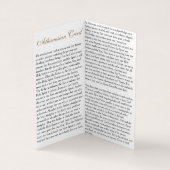 Athanasian Creed - Prayer Kaart Visitekaartje (Binnen)