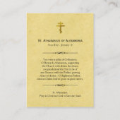 Athanasius Orthodox Christelijk Gebed Kaart Plaatskaartje (Achterkant)