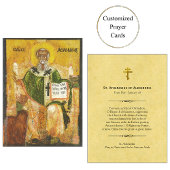 Athanasius Orthodox Christelijk Gebed Kaart Plaatskaartje