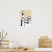 Athanor Alchemie Oven en Alembic Kolf Poster (Keuken)