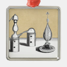 Athanor Alchemy Furnace en Alembic Flask Metalen Ornament