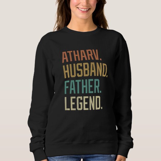 Atharv Husband Father Legend Father's Day Retro Trui (Voorkant)