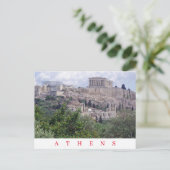 Atheens Acropolis uitzicht briefkaart (Staand voorkant)
