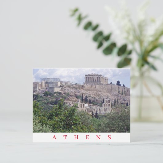 Atheens Acropolis uitzicht briefkaart (Staand voorkant)