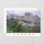 Atheens Acropolis uitzicht briefkaart (Voorkant / Achterkant)