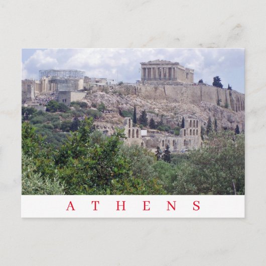 Atheens Acropolis uitzicht briefkaart (Voorkant)
