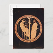 Atheense rode figuur kylix die Aegeus afschildert Briefkaart (Voorkant / Achterkant)