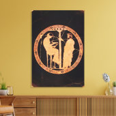 Atheense rode figuur kylix die Aegeus afschildert Canvas Afdruk (Insitu (Woonkamer))