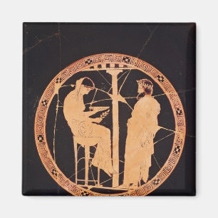 Atheense rode figuur kylix die Aegeus afschildert Magneet