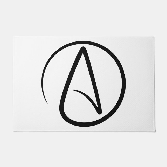 Atheism Symbol - Atheist Sign Deurmat (Voorkant)