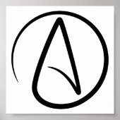 Atheism Symbol - Atheist Sign Poster (Voorkant)