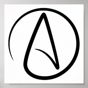 Atheism Symbol - Atheist Sign Poster