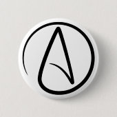 Atheism Symbol - Atheist Sign Ronde Button 5,7 Cm (Voorkant)