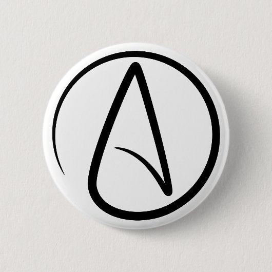 Atheism Symbol - Atheist Sign Ronde Button 5,7 Cm (Voorkant)