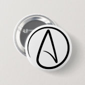 Atheism Symbol - Atheist Sign Ronde Button 5,7 Cm (Voorkant /achterkant)