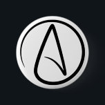 Atheism Symbol - Atheist Sign Ronde Button 5,7 Cm<br><div class="desc">Black Atheism. Great gift for atheist,  gift for fiopher,  gift for scientist and a cool atheism gift idea.</div>