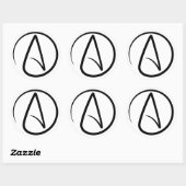 Atheism Symbol - Atheist Sign Ronde Sticker (Vel)