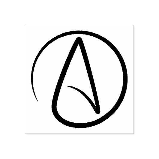Atheism Symbol - Atheist Sign Rubberstempel (Afrduk)