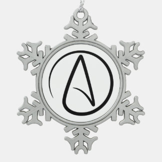 Atheism Symbol - Atheist Sign Tin Sneeuwvlok Ornament