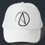Atheism Symbol - Atheist Sign Trucker Pet<br><div class="desc">Black Atheism. Great gift for atheist,  gift for fiopher,  gift for scientist and a cool atheism gift idea.</div>
