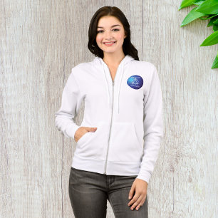 Atheïsme Badge Vrouwen Full-Zip Hoodie
