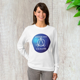 Atheïsme Badge Vrouwen Lange-Sleeve T-shirt