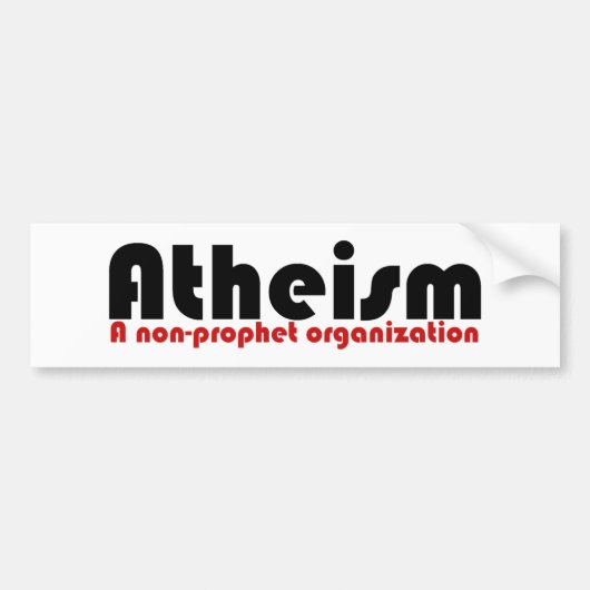 Atheïsme Bumpersticker (Voorkant)