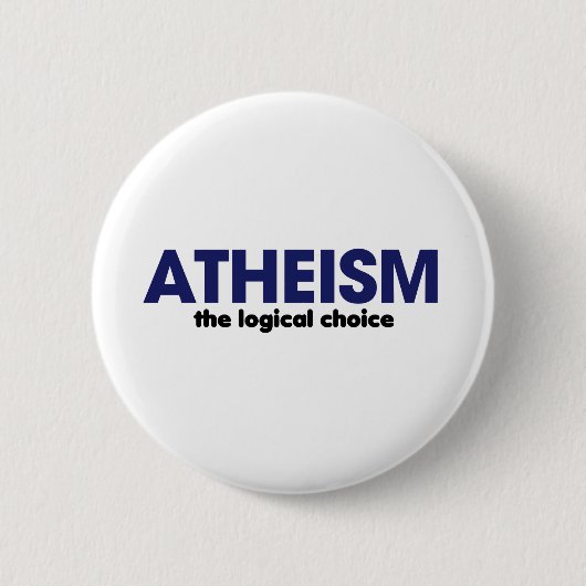 Atheïsme is een logische keuze ronde button 5,7 cm (Voorkant)